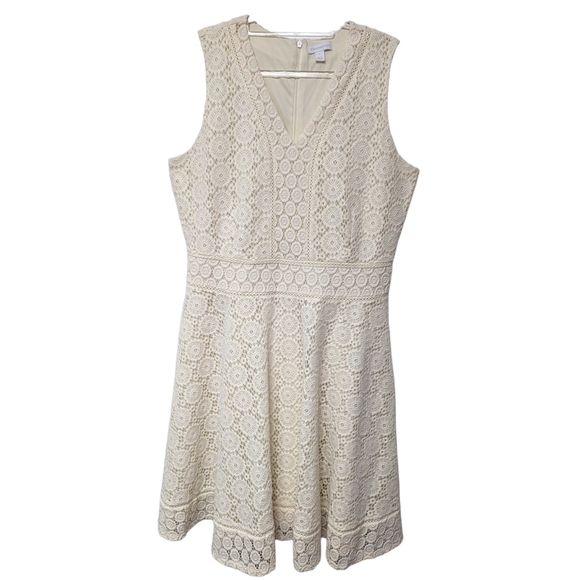 Charter Club Lace Fit and Flair Dress Sz L - Picture 1 of 11